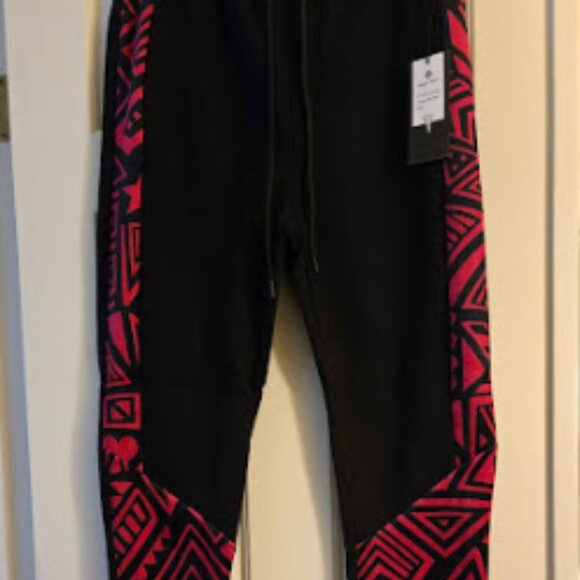 CREATE 2MRW BLACK AND PINK JOGGERS - Picture 1 of 6